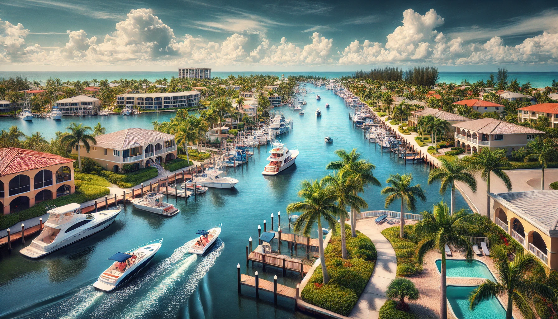 Aerial View of Cape Coral, Florida Aerial View of Cape Coral, Florida