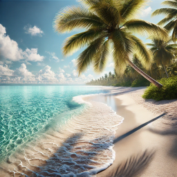 Stunning Florida Beach with Palms Stunning Florida Beach with Palms