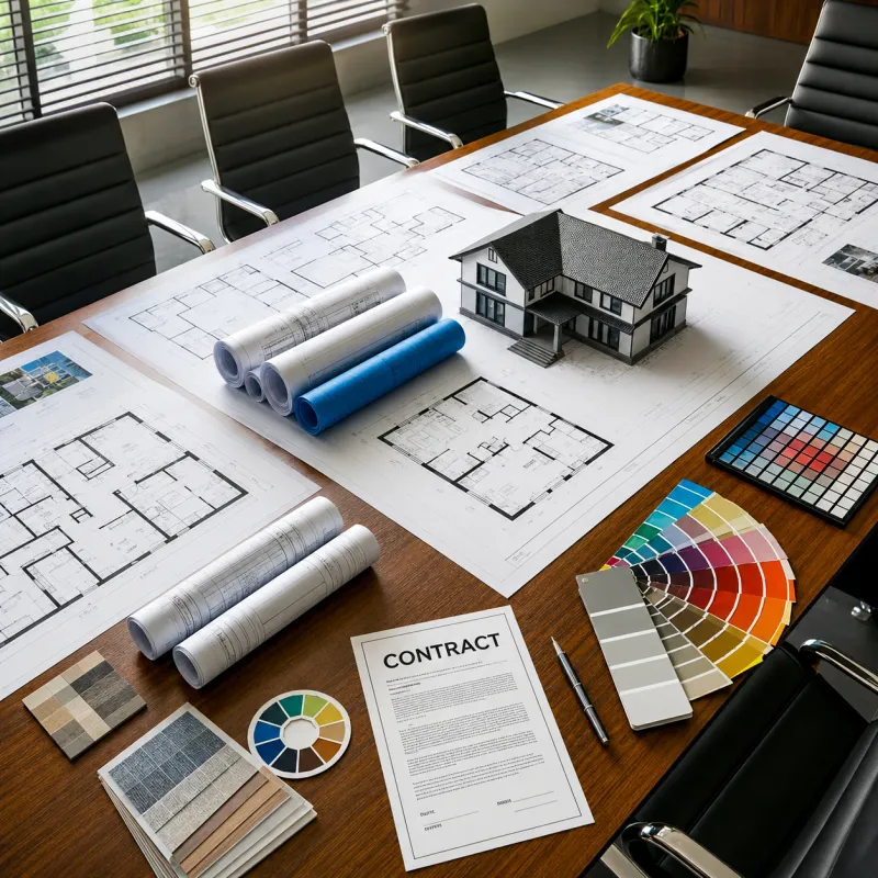 Architectural plans and home design materials for new construction homes in Lehigh Acres