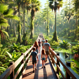 Group of People Exploring a Nature Preserve in Southwest Florida Group of People Exploring a Nature Preserve in Southwest Florida