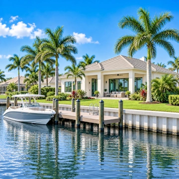 Waterfront and Gulf-Access Real Estate in Cape Coral Waterfront Home and Boat Access in Cape Coral, Florida